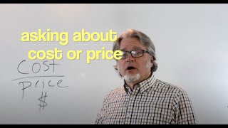 asking about cost or price