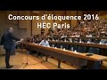 Finale du Concours d'éloquence 2016 - HEC Paris