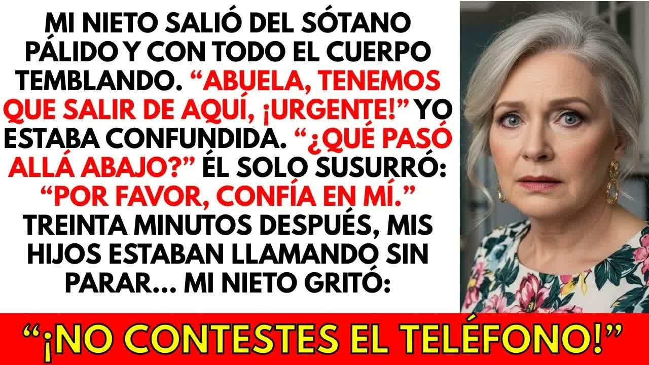 ＂¡Abuela, necesitamos salir de aquí ahora!＂, dijo mi nieto después de mirar mi sótano...