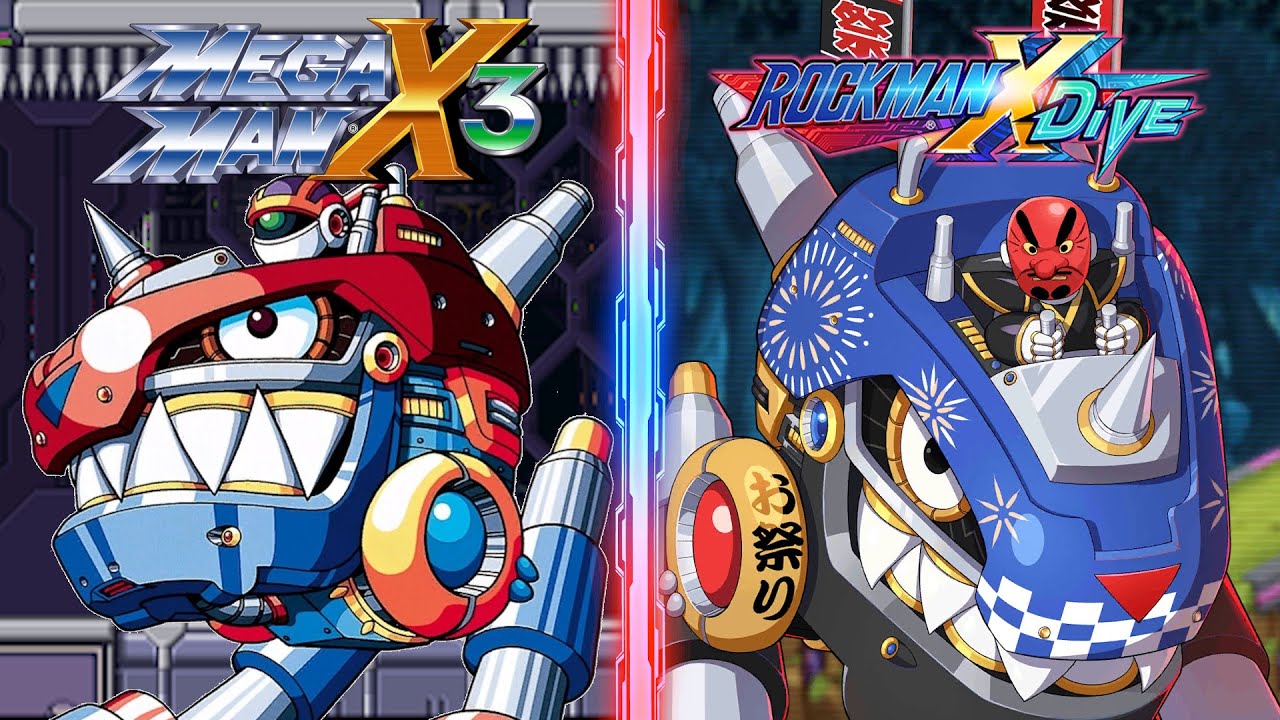 REX-2000 Boss Comparison [Festival Update] - Mega Man X DiVE - YouTube