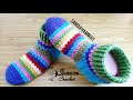 سليبر كروشيه/لكلوك شتوى سهل وجميل للمبتدءين/  Easy and beautiful crochet slippers for beginners