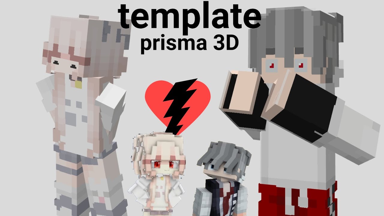 Template prisma 3D Minecraft - YouTube