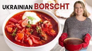 AUTHENTIC UKRAINIAN BORSCHT RECIPE (Борщ) | my grandma's beet soup