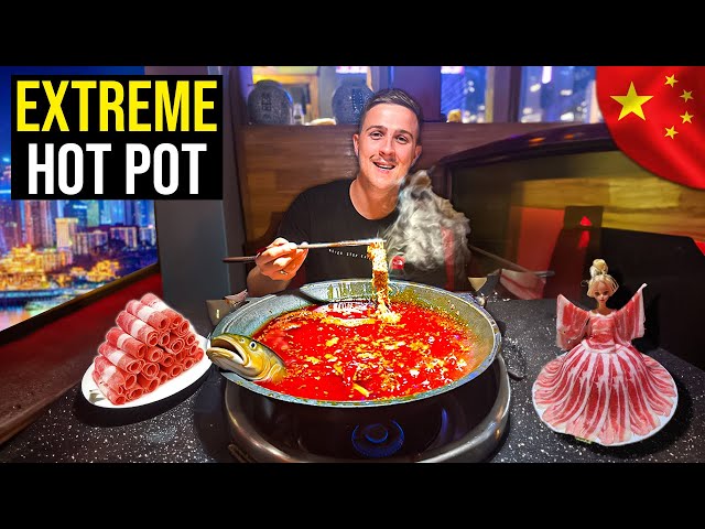 World's SPICIEST Hot Pot in China's Ultra-Modern City 🇨🇳 class=