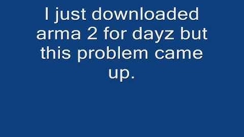 Arma 2| audio error|Please help!!!