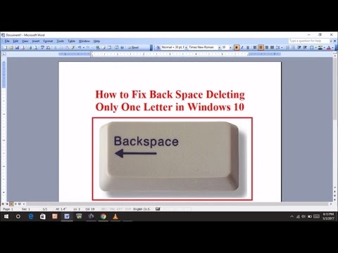 How to Fix Back Space Deleting Only One Letter in Windows 10