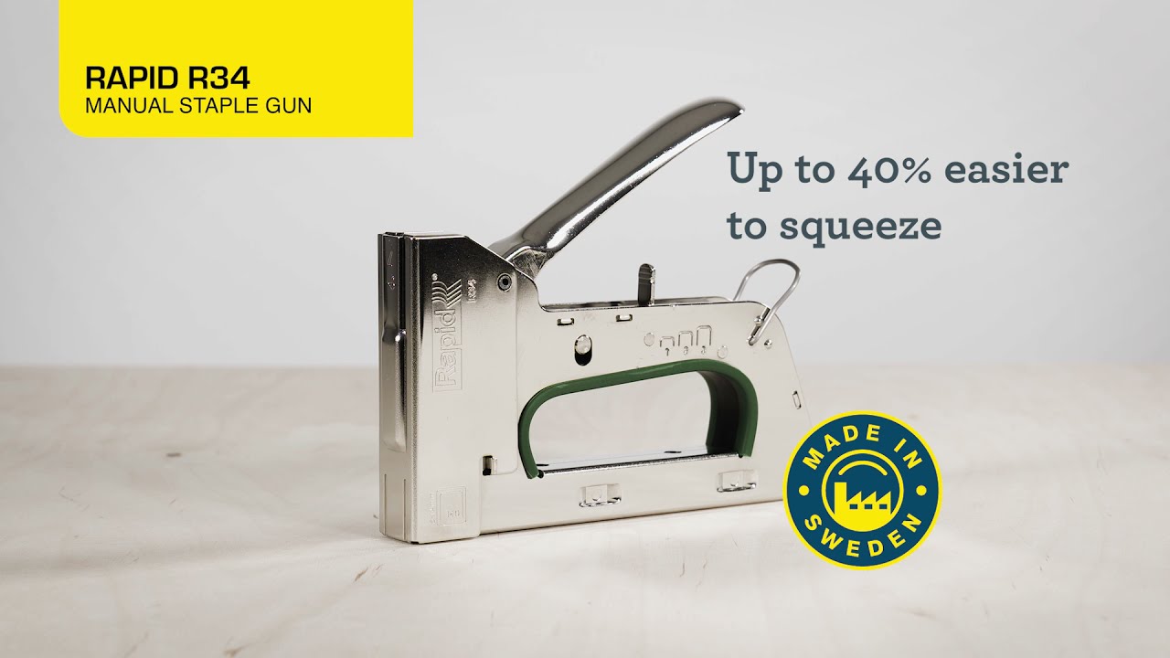Rapid PRO Heavy-Duty Hand Tacker (140 Staples 6-14mm) R34
