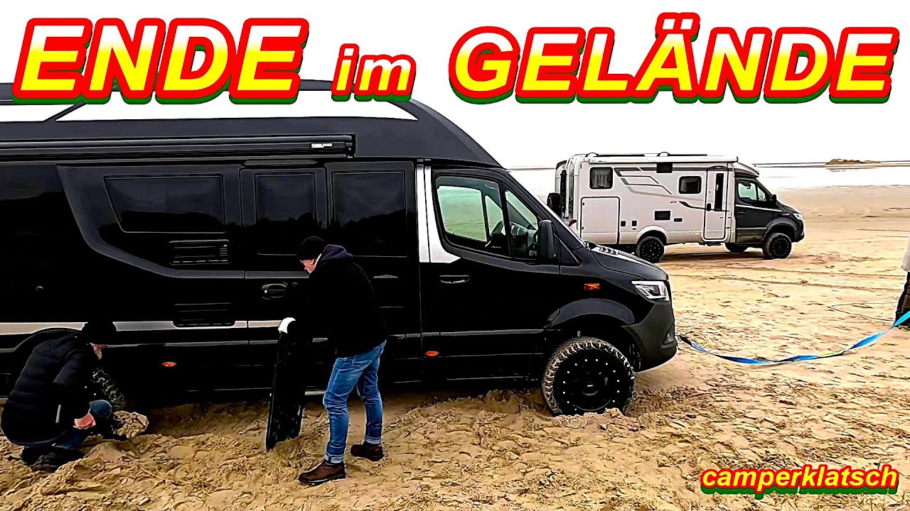 FESTGEFAHREN mit dem 4x4 Wohnmobil😱CAMPER an der NORDSEE in NOT‼️Lakolk Strand Römö Sprinter Allrad
