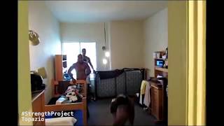 Explosive Acrobatics Inside Small Hotel Room PT 3 {Capoeira Topazio}