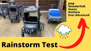 Stroller Wagon Rainstorm Test - Jeep, Wonderfold, Keenz, Anthem, Ever Advance