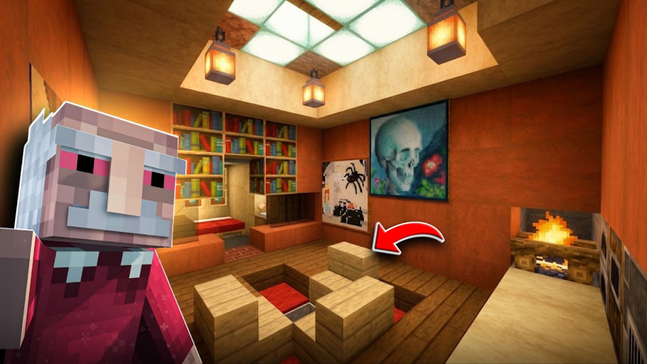I Built Hidden Secret Underground Base in Minecraft! 😉 - YouTube