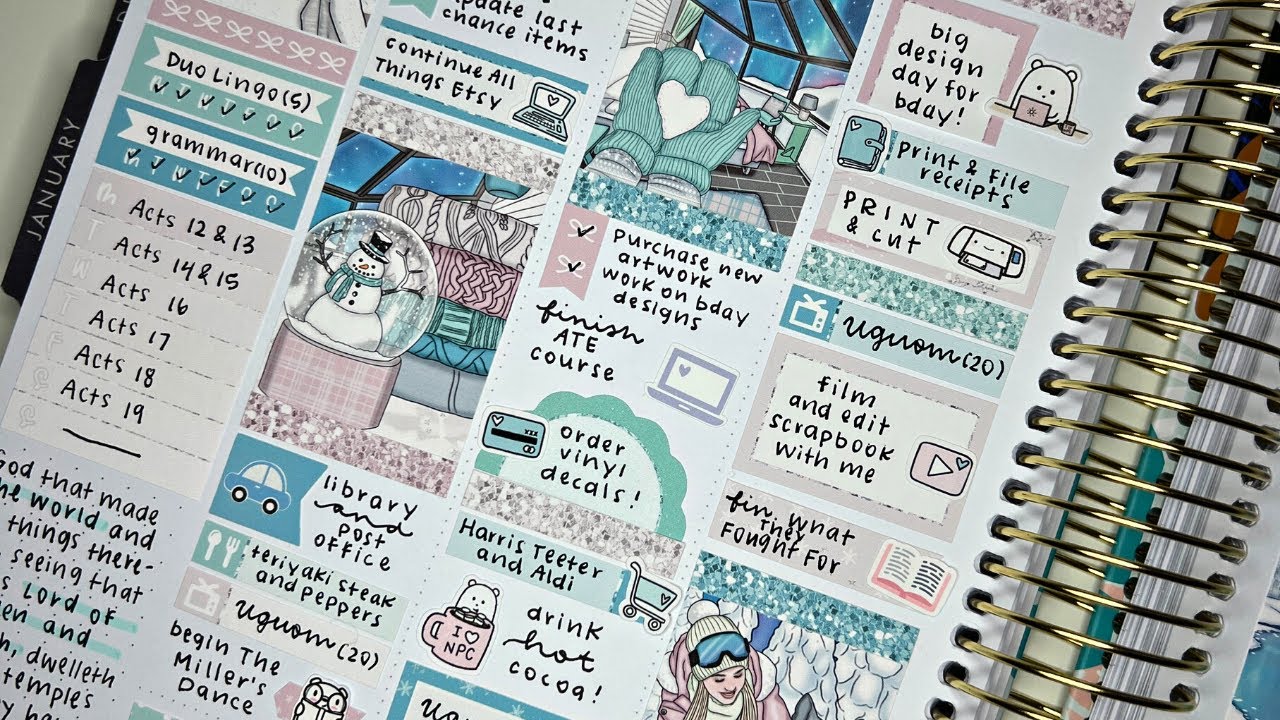 ☃️ Memory Plan With Me • Snow Day feat. Planner Choco