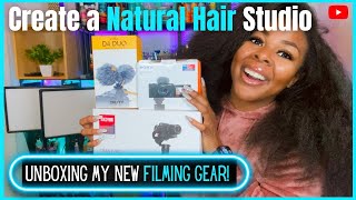 How To Setup A Natural Hair Studio For Filming Unboxing New Filming Gear
