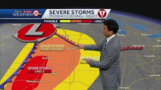 Severe storms are possible Monday evening in Kansas City