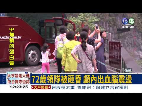 太魯閣落石砸 港領隊腦震盪