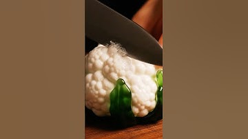 Cutting Cauliflower with sharp knife 🔪 #ai #asmr #oddlysatisfying #relaxing #fyp