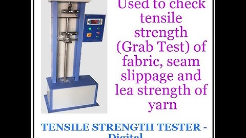 TENSILE STRENGTH TESTER - Digital| Q-Test | Amith Garment Services