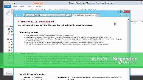 Starting Web Application in EcoStruxure™ Power Monitoring Expert | Schneider Electric Support