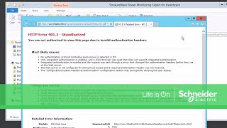 Starting Web Application in EcoStruxure™ Power Monitoring Expert | Schneider Electric Support