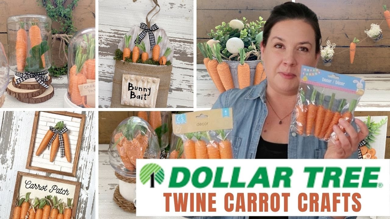 Dollar Tree Easter 2023  - Carrot Crafts + DIY Decor