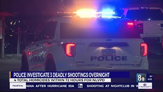 Police investigate 3 deadly shootings overnight