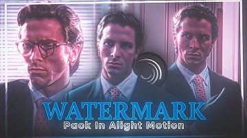 Ae Editors Like Watermark On Alight Motion [+Preset]