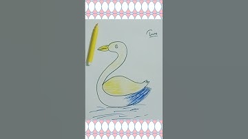 Draw duck with number 2#shorts