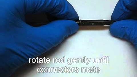 6) mount sample -- plug stick into sample rod