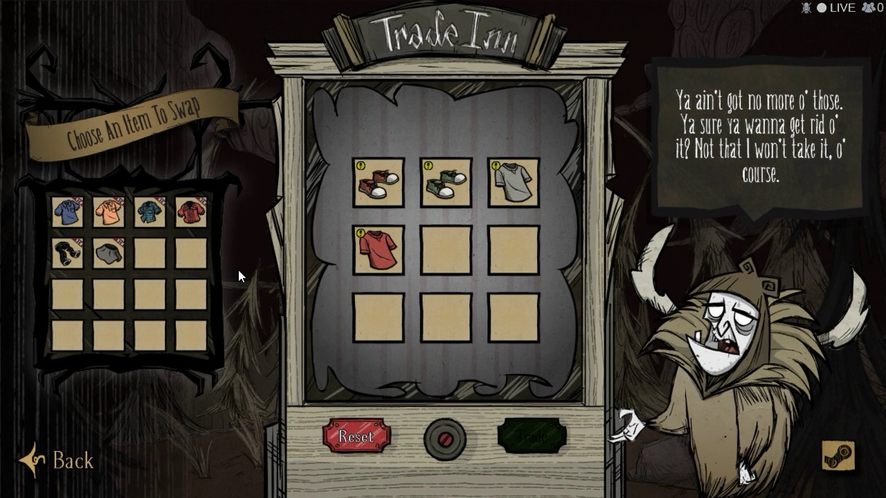 Don't Starve Together Trade in's