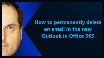 How to permanently delete an email in the new Outlook in Office 365