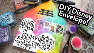 Perfect envelope for DISNEY fans! Ink Blended Mickey Mouse Mail Art!