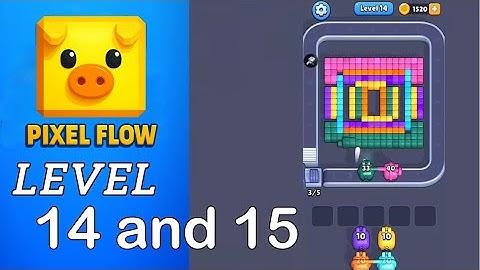 Pixel Flow Level 14 and 15 Walkthrough