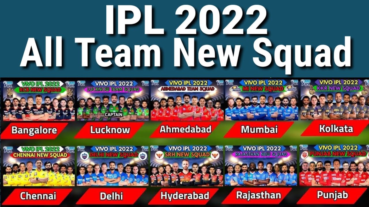 IPL 2022 - All Team Squad || All 10 Team New Squad 2022 || IPL 2022 All Team New Squad ||
