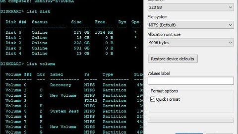 Customized Disk Partitions in Command Prompt Tutorial (Allign, Allocation Size, Table Type)