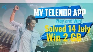 My Telenor WIN 2GB FREE | 14 july Cricket Quiz - (Solved) screenshot 2