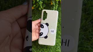 Panda mobile cover painting #youtubepartner #reuseoldmobilecover #youtubeshorts