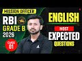 RBI Grade B 2026 | English Most Expected Questions Class #1 | By Parth Krishan Upadhyay