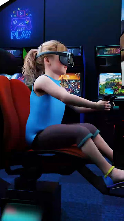 She trapped inside the VR landing gear 😲 #shorts