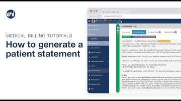 How to generate a patient statement | Medical Billing Demo