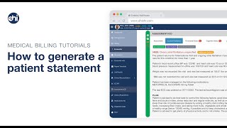 How to generate a patient statement | Medical Billing Demo