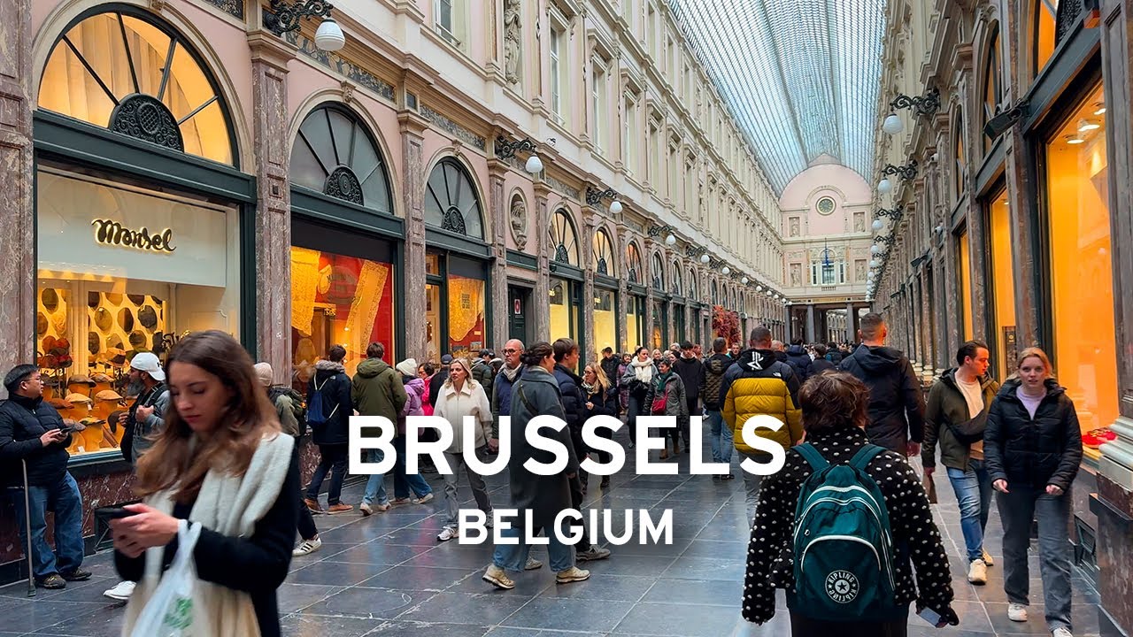 🇧🇪 Brussels Walking Tour : Iconic Landmarks & Bustling Streets  [4K]