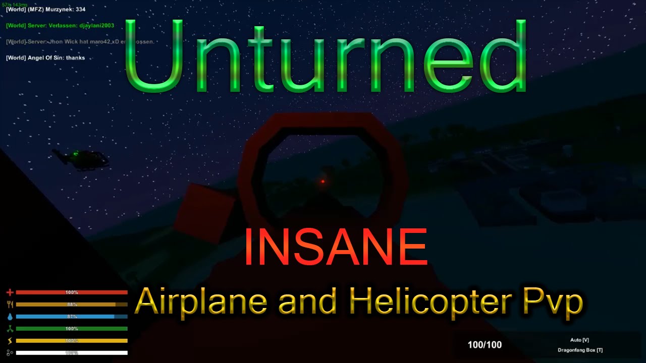 Unturned | Insane Airplane and Helicopter Pvp