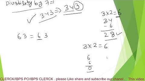 DIVISIBILITY RULES , MATHEMATICS BASIC CONCEPT FOR IBPS, SBI , SSC , RRB NTPC GROUP D