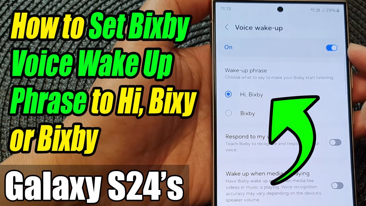 Galaxy S24/S24+/Ultra How to Set Bixby Voice Wake Up Phrase to Hi