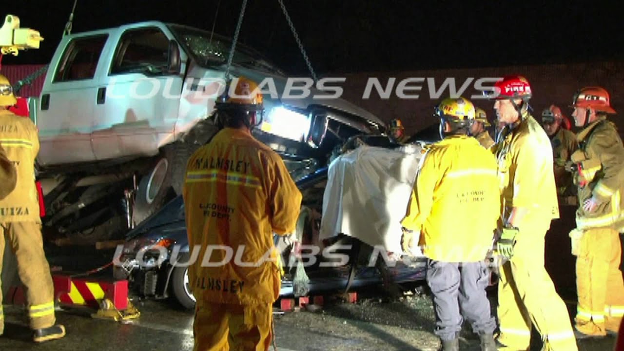 Double Fatal Freeway Crash / Monterey Park RAW FOOTAGE YouTube