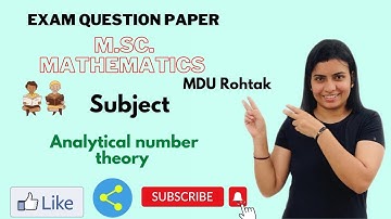exam question paper of analytical number theory| 3rd semester