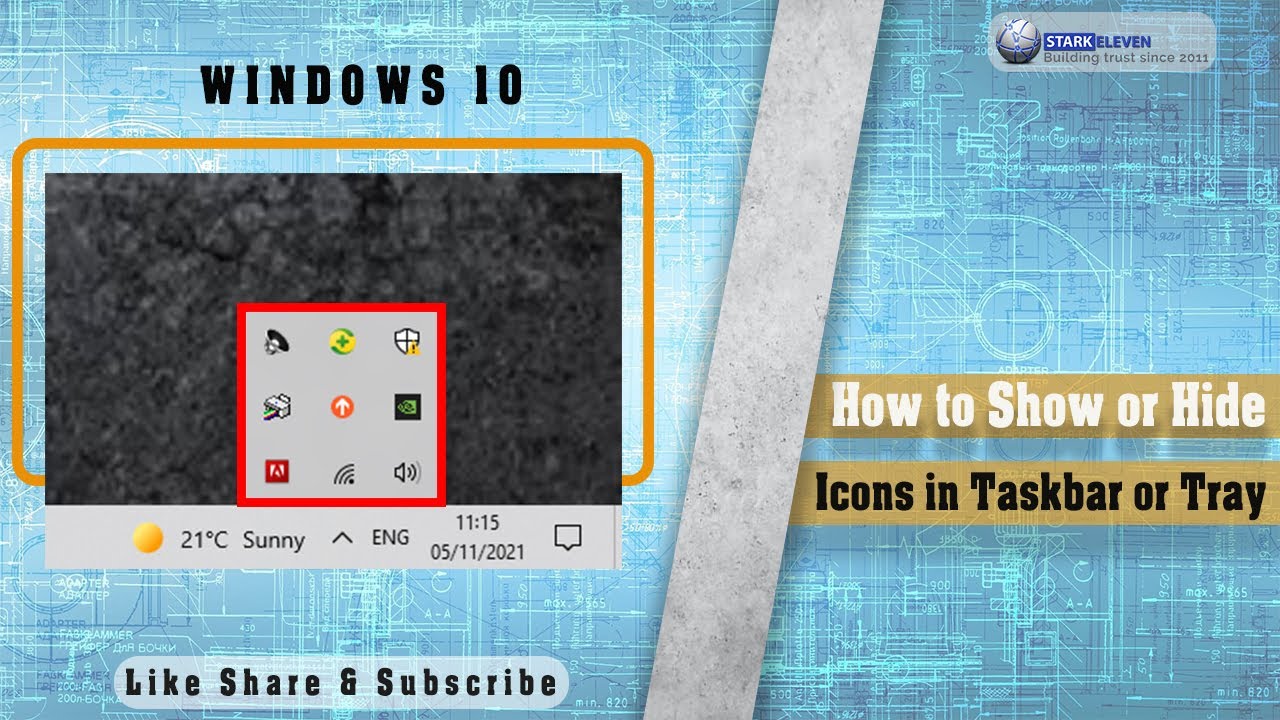 How to Show or Hide Icon in System tray or taskbar | Hide or Show icon ...