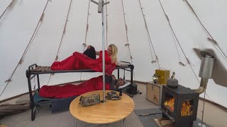 A FOX TRIED TO GET INTO OUR TENT | Camping with New Gear