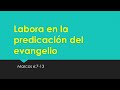 Labora en la predicacin del evangelio  marcos 6713 pastor gerson hermandez