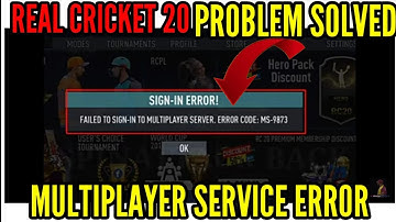 FAILED TO SIGN IN MULTIPLAYER SERVER ERROR IN REAL CRICKET 20 PROBLEM SOLVE OF MULTIPLAYER IN RC20